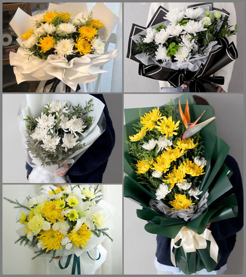 四川成都彭州市三界镇白事花束代送
